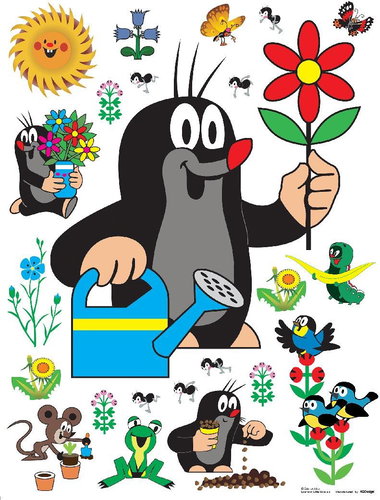 DK1788 Self-adhesive Decoration Mole WITH FLOWER 65 x 85cm - Self-Adhesive Decoration - Main image