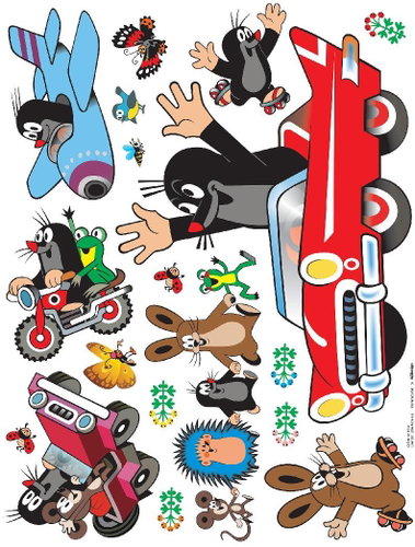 DK1789 Little Mole Stcker IN CAR, 65x85cm - Self-Adhesive Decoration - Main image