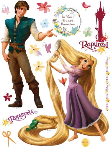 DK852 Self-adhesive decoration RAPUNZEL AND PRINCE 65 x 85cm - Self-Adhesive Decoration - Main image