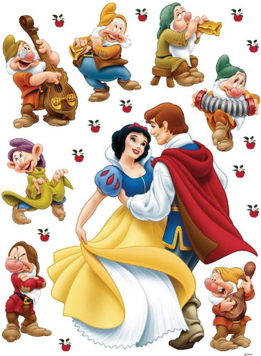 DK880 Self-adhesive Decoration SNOW WHITE & PRINCE 65 x 85cm - Self-Adhesive Decoration - Main image