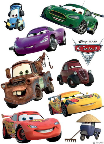 DK887 Self-adhesive Decoration CARS 2: MCQUENN & MATER 65 x 85cm - Self-Adhesive Decoration - Main image