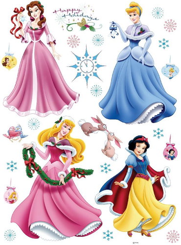 DK888 Self-adhesive Decoration PRINCESSES NEW YEAR 65 x 85cm - Self-Adhesive Decoration - Main image