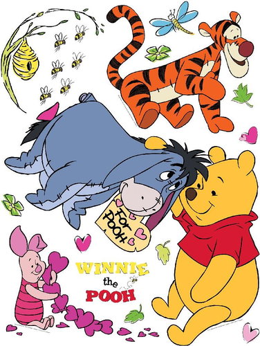 DKS1086 Self-adhesive Decoration WINNIE THE POOH 30 x 30cm - Self-Adhesive Decoration - Main image