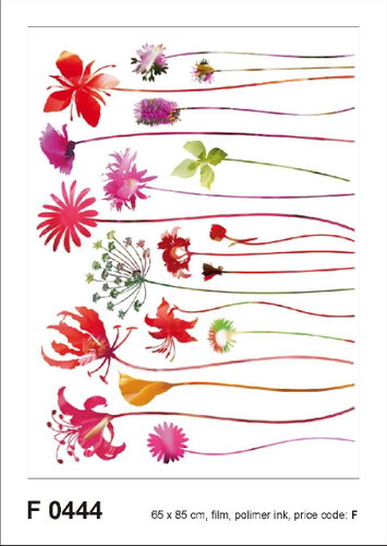 F0444 Self-adhesive Decoration RED NOSTALGIE 65 x 85cm - Self-Adhesive Decoration - Main image