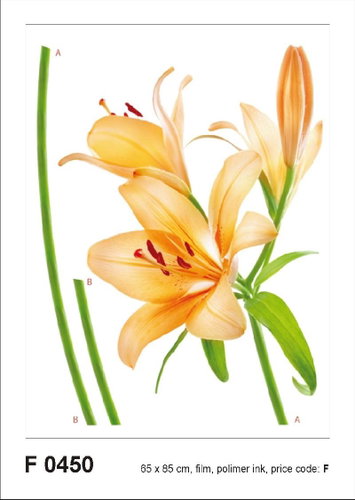 F0450 Self-adhesive Decoration LILY ORANGE 65 x 85cm - Self-Adhesive Decoration - Main image