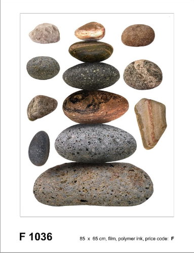 F1036 Self-adhesive Decoration STONES 65 x 85cm - Self-Adhesive Decoration - Main image