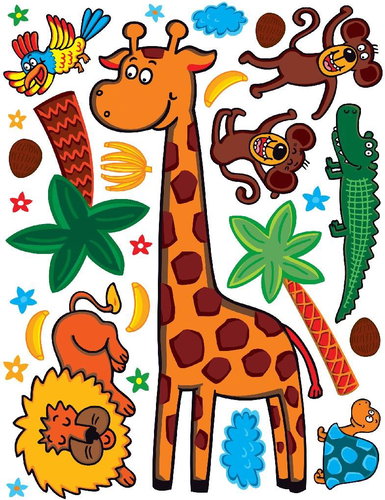 K1043 Self-adhesive Decoration WALL STICKER GIRAFFE 65 x 85cm - Self-Adhesive Decoration - Main image