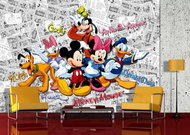 AG Design 4-piece Wallpaper MICKEY ON DARK COMICKS FTD 2225, 360 x 254cm Paper - Photo Wallpaper