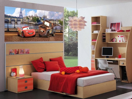 AG Design 1-piece Wall Mural CARS IN PARIS FTDNH 5303, 202 x 90cm Non-woven - Photo Wallpaper - Main image