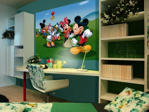 AG Design 1 piece Wall Mural MINNIE & MICKEY FTDNM 5212, 160 x 110cm Fleece - Photo Wallpaper - Main image