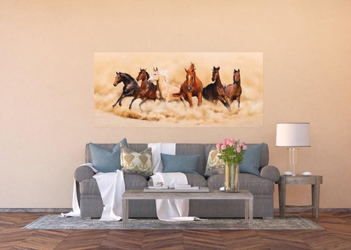 AG Design 1 Piece Wall Mural HORSES FTNH 2748, 202 x 90cm Non-woven - Photo Wallpaper - Main image