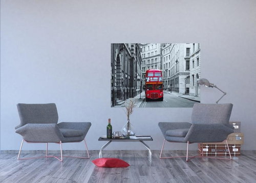 AG Design 1 piece Wall Mural LONDON BUS FTNM 2614, 160 x 110cm Non-woven - Photo Wallpaper - Main image