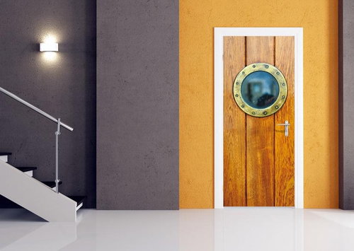 AG Design 1 piece Wall Mural PORTHOLE FTNV 2818, 90 x 202cm Fleece - Photo Wallpaper - Main image