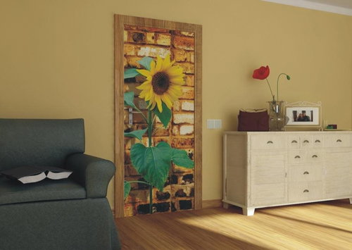AG Design 1 piece Wall Mural SUNFLOWER FTNV 2841, 90 x 202cm Fleece - Photo Wallpaper - Main image