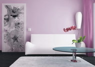 AG Design 1 piece Wall Mural BLACK AND WHITE FLOWER FTNV 2863, 90 x 202cm Fleece - Photo Wallpaper