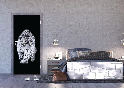 AG Design 1 piece Wall Mural LEOPARD FTNV 2897, 90 x 202cm Fleece - Photo Wallpaper - Main image