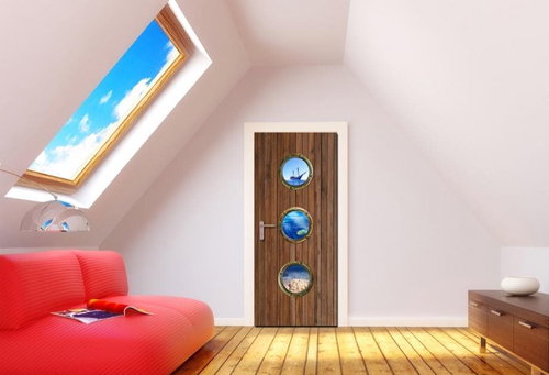AG Design 1 piece Wall Mural SHIP'S WINDOWS FTNV 2902, 90 x 202cm Fleece - Photo Wallpaper - Main image