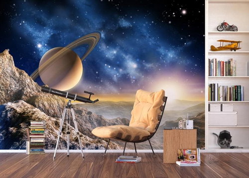 AG Design 4-piece Wall Mural SATURN FTNXXL 1126, 360 x 270cm Fleece - Photo Wallpaper - Main image