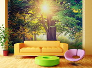 AG Design 4-piece Wall Mural RED TREE FTNXXL 2424, 360 x 270cm Fleece - Photo Wallpaper
