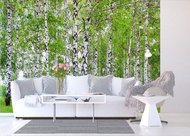 AG Design 4-piece Wall Mural BERRY-BIRCH FTS 1304, 360 x 254cm Paper - Photo Wallpaper