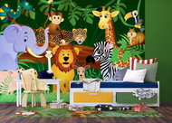AG Design 4-piece Wall Mural JUNGLE FTS 1307, 360 x 254cm Paper - Photo Wallpaper