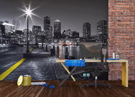 AG Design 4-piece Wall Mural EMBANKMENT FTS 1317, 360 x 254cm Paper - Photo Wallpaper
