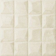 HCS deco 3D self-adhesive wall squares, cubes velvet 2 pcs, beige - Self-Adhesive Wall Tiles