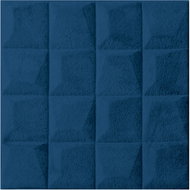 HCS deco 3D self-adhesive wall squares, cubes velvet 2 pcs, navy blue - Self-Adhesive Wall Tiles