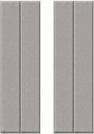 HCS deco 3D samolepicí stěnové obdelníky, pruhy samet 2 ks, šedé - Samolepicí obklady