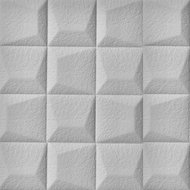 HCS deco 3D self-adhesive wall squares, leatherette cubes 2 pcs, grey - Self-Adhesive Wall Tiles