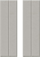 HCS deco 3D samolepicí stěnové obdelníky, pruhy koženka 2 ks, šedé - Samolepicí obklady