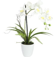 Orchid white in decorative pot, 62 cm - Artificial Flower