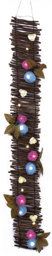 Roses on narrow fence, with LEDs, 120cm - Artificial Flower - Main image