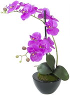 Orchidej fialová v dekoračním květináči, 45 cm - Umělá květina