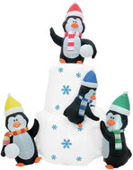 Nafukovací tučňáci na ledovci, 240 cm - Vánoční dekorace