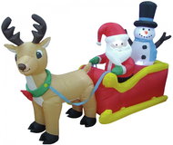 Nafukovací Santa na saních, 200cm - Vánoční dekorace