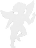 Dekorativní silueta anděla, bílá, 60cm - Vánoční dekorace