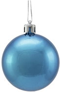 Vánoční dekorační ozdoby, 6 cm, modrá metalíza, 6 ks - Vánoční ozdoby
