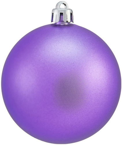 Vánoční dekorační ozdoby, 7 cm, purpurová matná, 6 ks - Vánoční ozdoby - Main image