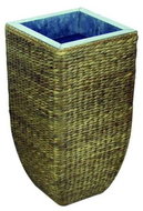 Designový parabolický květináč, 60 cm, úplet z listů hyacintu - Květináč