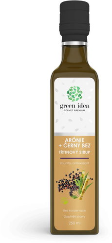 GREEN IDEA Aronia + elderberry - cane syrup 250 ml - Dietary Supplement - Main image