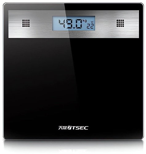 Verk 17090 Digital personal scale, glass, LCD, 180 kg / 100 g, black - Bathroom Scale - Main image