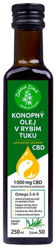Zelený Země Konopný olej v rybím tuku s CBD 250 ml - CBD - Main image