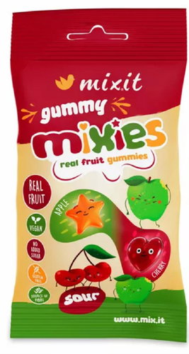 MIXIT Fruit Mixies natural jelly candy apple & cherry 35 g - Healthy Crisps - Main image