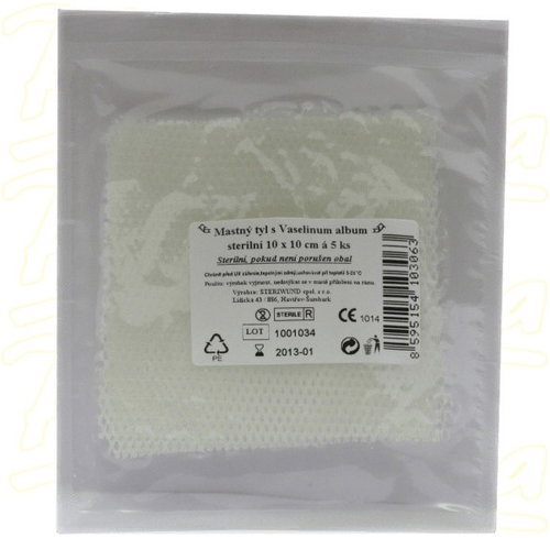 Steriwund Sterile Ointment Gauze Dressing 10×10cm 5pcs - Paraffin Gauze Dressings - Main image