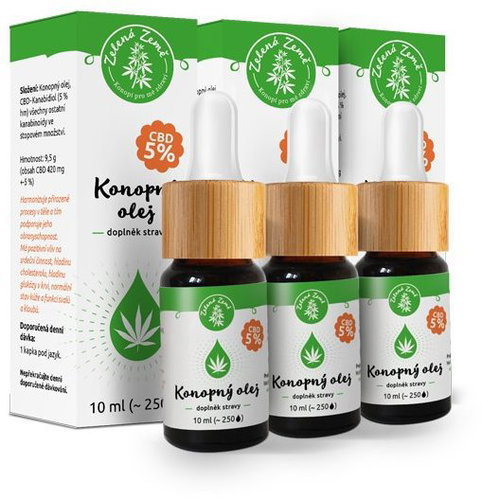 Green Earth CBD drops 5%, 30 ml (3 × 10 ml) - CBD - Main image