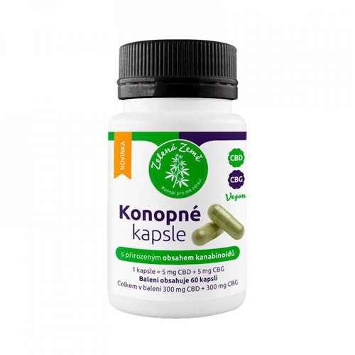 Green Earth Hemp capsules with CBD + CBG 60 pcs - CBG - Main image