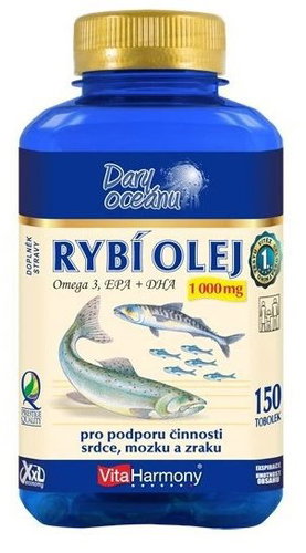 VitaHarmony Rybí olej Omega 3 1000 mg 150 tobolek - Omega 3 - Main image