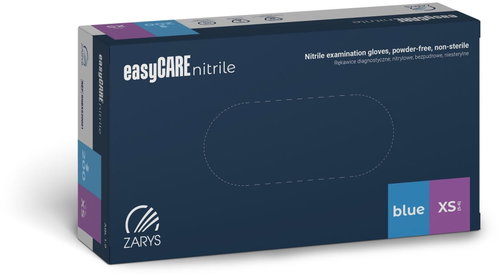 ZARYS easyCARE Nitrile Gloves Blue Size XS, 100 pcs - Medical Gloves - Main image