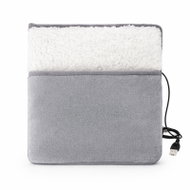 Verk 27632 Elektrický vyhřívaný polštář na nohy, USB, měkký fleece, šedý - Heated Pillow